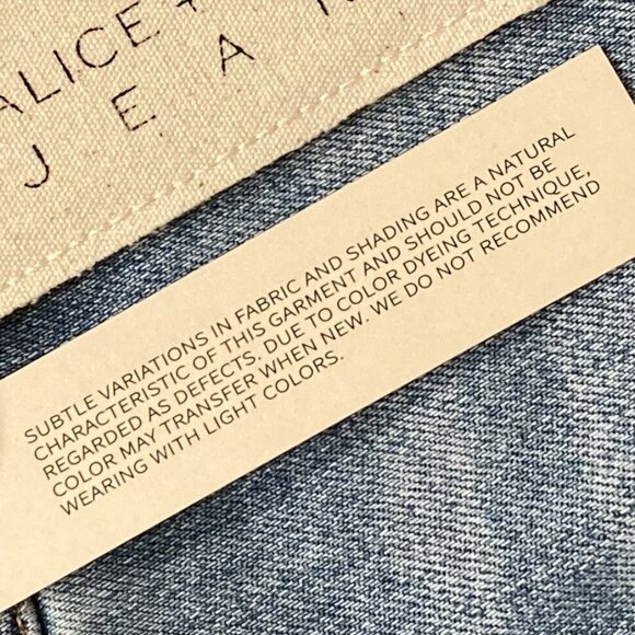 Alice + Olivia Jeans, Wide Leg Flared NWT Missy Sz 27 Ivy Blue Braided Waistband - Picture 7 of 8